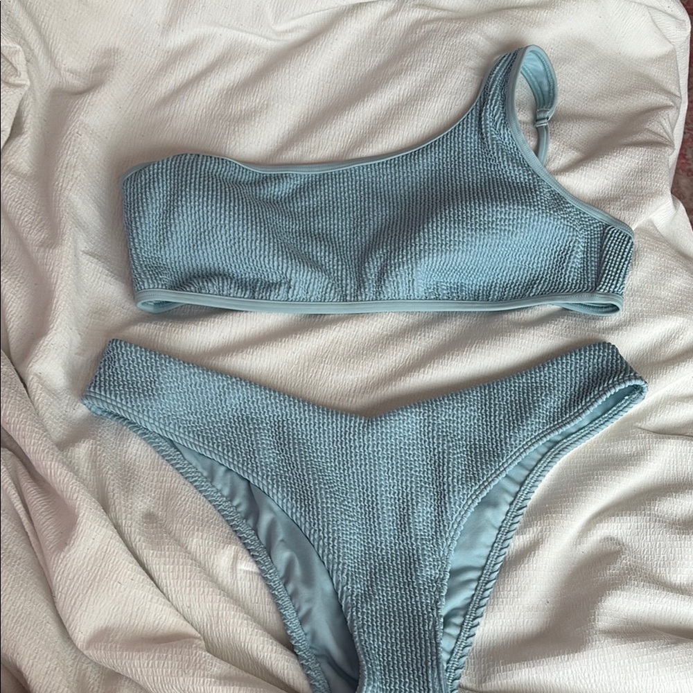 Abercrombie one-shoulder ribbed bikini